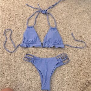 Zaful Light Blue Swimwear